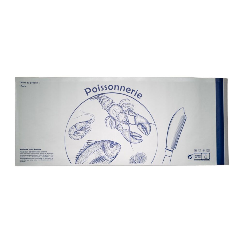 Pochette adhésive poissonnerie 28 x 66 cm