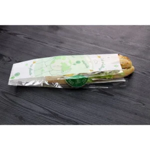 Biodegradable sandwich bag with Vision+ window 10+4x36 cm