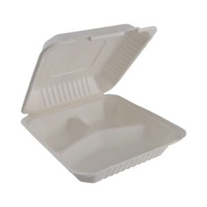 Lunchbox z 3 przegródkami, 1300 ml, wykonany z bagassy
