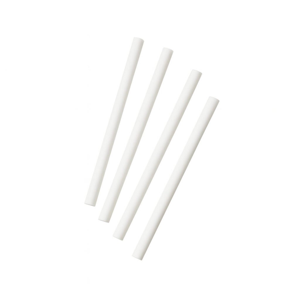 Pailles en carton blanc 150x8 mm