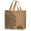 Zen Muster Burlap Tote Bag