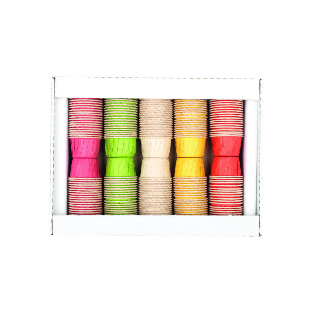 Assortment of baking cases 5 colors 38x30 mm