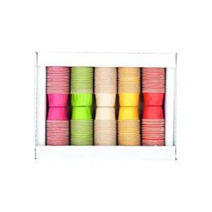 Assortment of baking cases 5 colors 38x30 mm