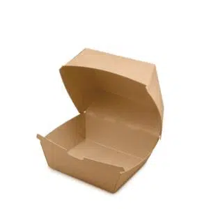 Standard size burger box in brown kraft