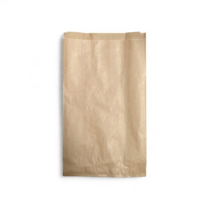 Fruit and vegetable bag in untreated neutral kraft paper WS 14+7x25 cm