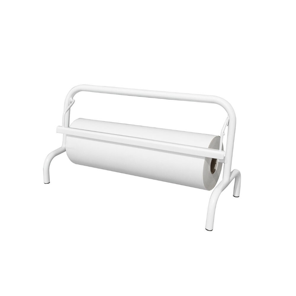 Dérouleur comptoir blanc laqué pour rouleaux 35 cm