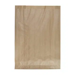 3 kg Premium-Papiertüte aus hochwertigem braunem Kraftpapier, 25+5,5 x 35 cm
