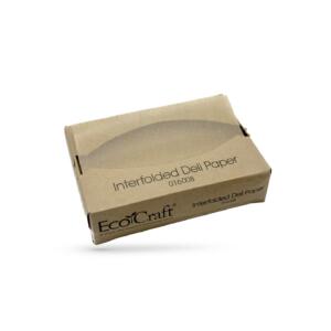 Boîte distributrice de feuilles en kraft brun anti gras