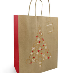 Kraft bag with twisted handles Celebration model