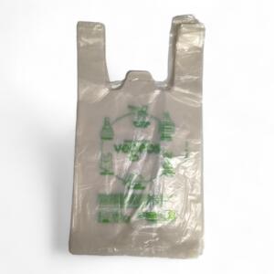 Biodegradable shoulder bags 24+14x45 cm transparent