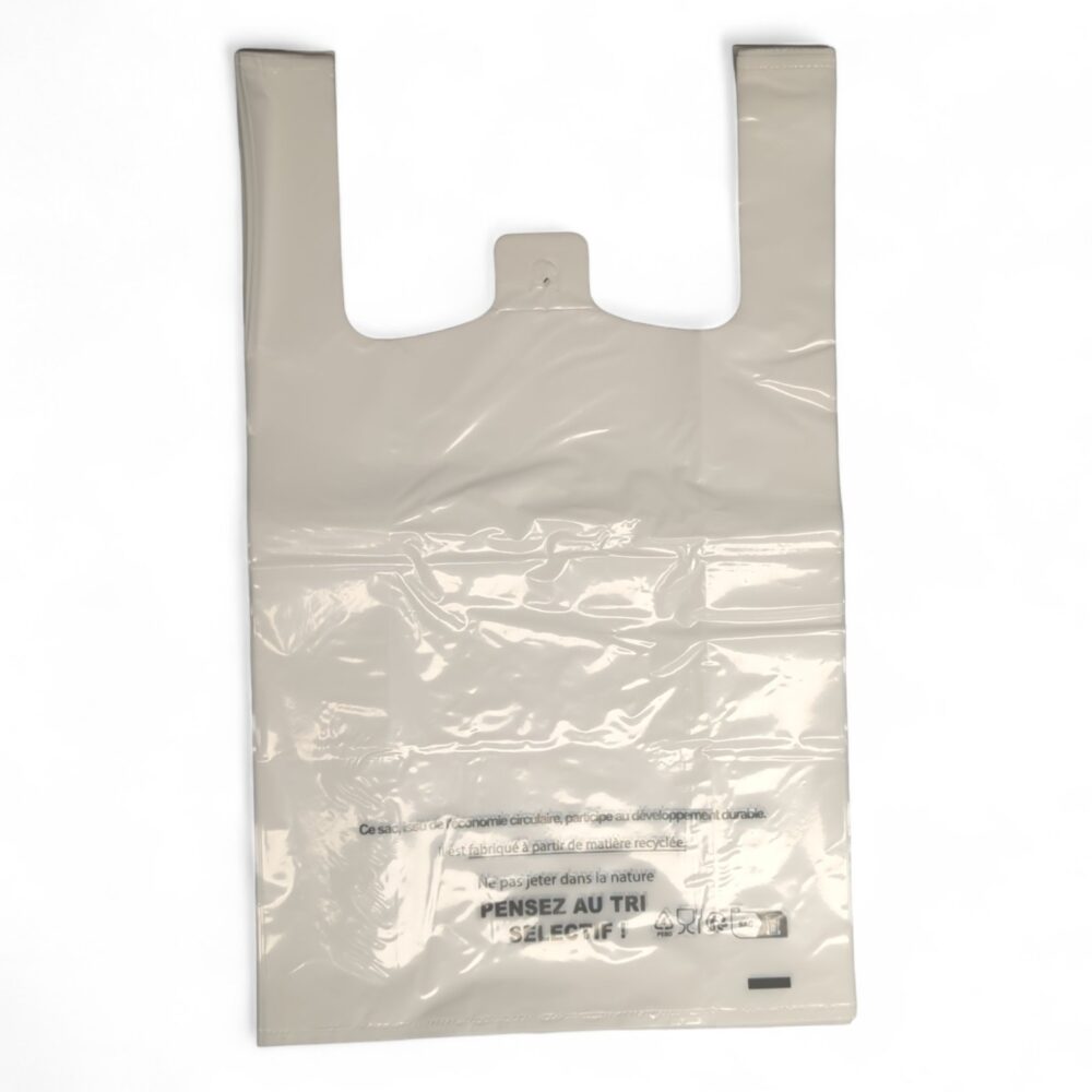 Reusable shoulder bags 28+14x48 cm white per 500 Clearance sale