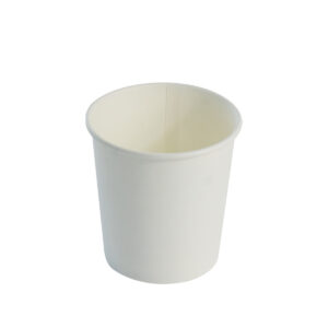 White cardboard cup for cold or hot drinks 10 cl