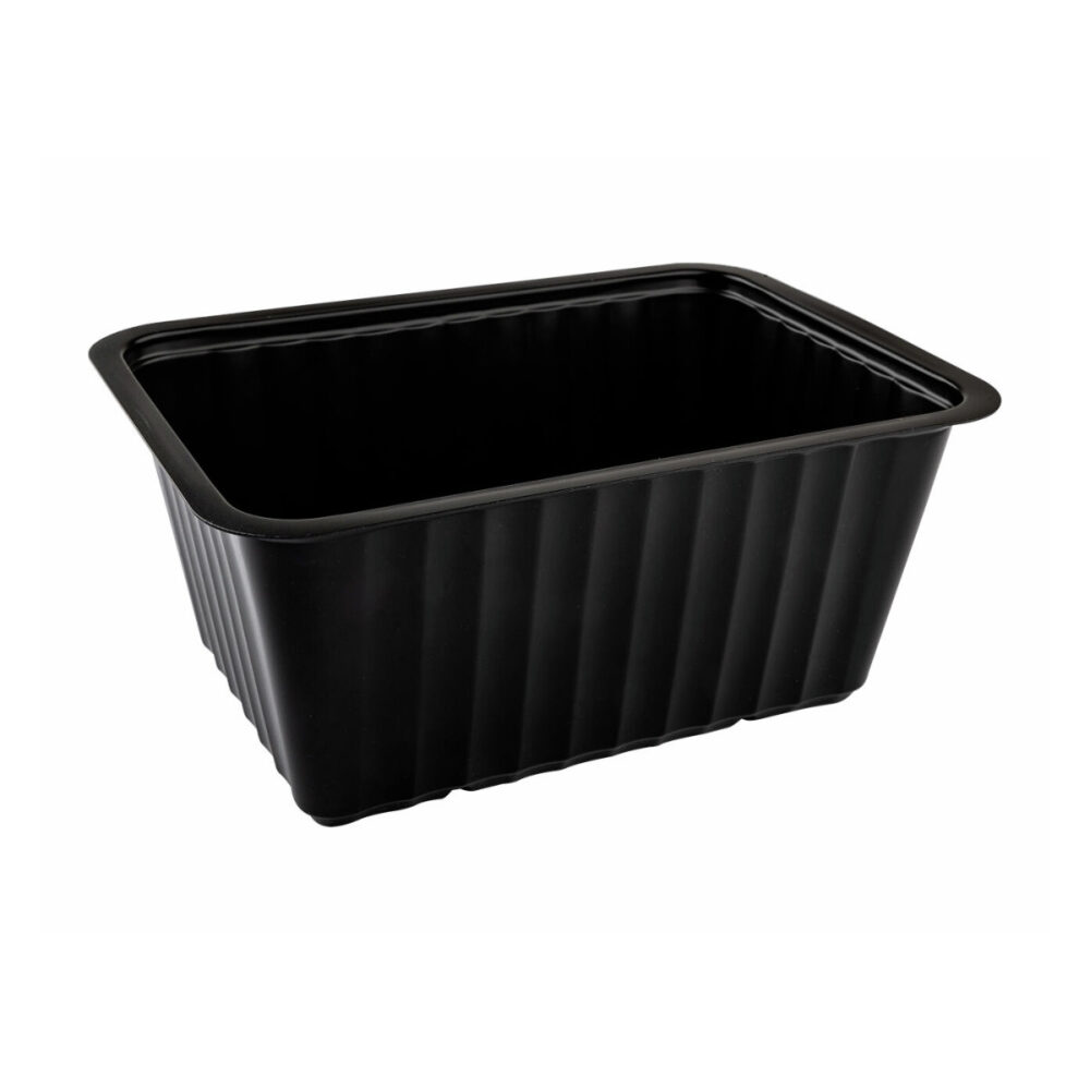 Barquette thermoscellable noire Alphacel 1500 ml