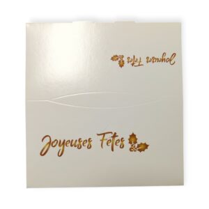 Boîte à bûche Joyeuses Fêtes 20x11x10,5 cm