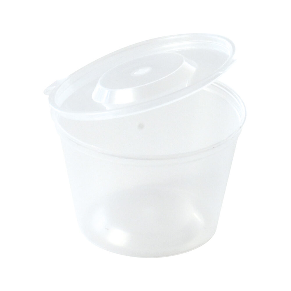 120 ml PP sauce pot with hinged lid