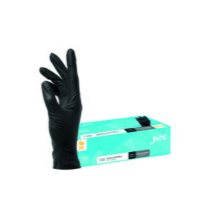 Puderfreie schwarze Nitrilhandschuhe S pro 100