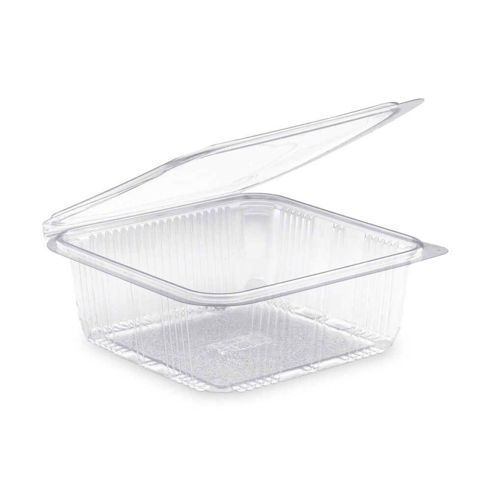 Barquette en plastique avec couvercle à tenant Optipack 2000g