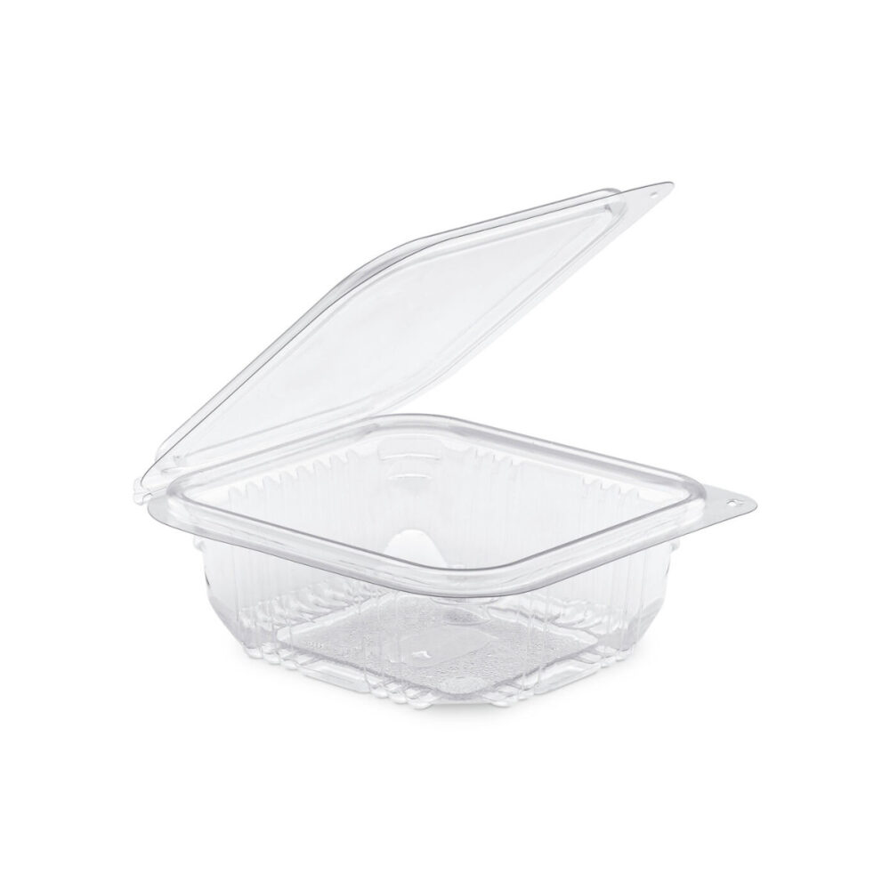 Barquette en plastique avec couvercle à tenant Optipack 250g