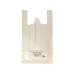 Wiederverwendbar Schëllertaschen 30+15x54 cm wäiss Premium