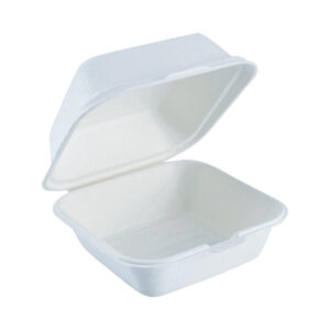 Large burger boxes made of plant fiber, 149 x 149 x 90 mm