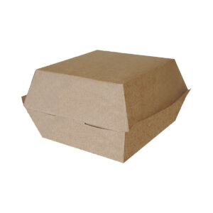 Small burger boxes in neutral kraft paper, 11 x 11 x 8 cm