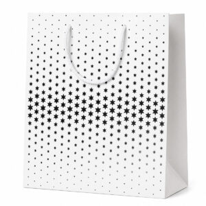 Luxusná papierová taška White Star 26+13x32 cm