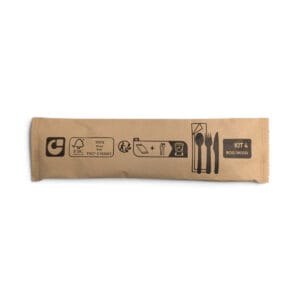 SERVIPACK 4-IN-1 KIT | Furodet Emballages SERVIPACK 4-in-1 Kit: Fork, knife, large spoon and wrapped napkin